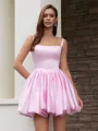 Ball-Gown Straps Short/Mini Satin Homecoming Dress