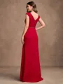 Sheath/Column Stretch Crepe Beading V-neck Sleeveless Floor-Length Mother of the Bride Dresses