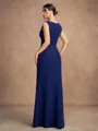 Sheath/Column Stretch Crepe Scoop Sleeveless Floor-Length Mother of the Bride Dresses