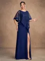 Sheath/Column Stretch Crepe Scoop Sleeveless Floor-Length Mother of the Bride Dresses