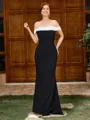 Sheath Off-the-Shoulder Floor-Length Stretch Crepe Mother of the Bride Dress