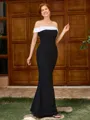 Sheath Off-the-Shoulder Floor-Length Stretch Crepe Mother of the Bride Dress