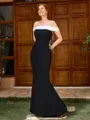 Sheath Off-the-Shoulder Floor-Length Stretch Crepe Mother of the Bride Dress
