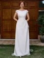 Sheath Bateau Appliques Lace Floor-Length Stretch Crepe Mother of the Bride Dress