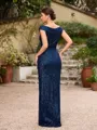 Sheath/Column Ruched V-neck Sleeveless Floor-Length Mother of the Bride Dresses