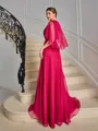 A-line Scoop Floor-Length 30D Chiffon Mother of the Bride Dress