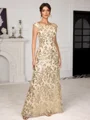 Sheath Bateau Floor-Length Lace Mother of the Bride Dress