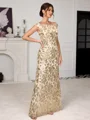 Sheath Bateau Floor-Length Lace Mother of the Bride Dress