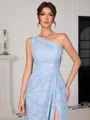 Sheath One-Shoulder Pleated Floor-Length Corset Mother of the Bride Dress
