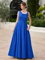 A-line Square Flower Floor-Length Stretch Crepe Mother of the Bride Dress