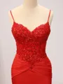 Sheath V-neck Appliques Lace Sweep Train Corset Porm Dress