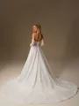 A-line Straight Long Sleeves Chapel Train Corset Wedding Dress