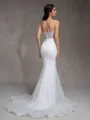 Sheath Spaghetti Straps Court Train Corset Wedding Dress
