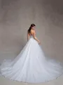A-line Sweetheart Appliques Lace Cathedral Train Tulle Corset Wedding Dress