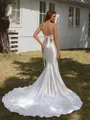 Sheath Spaghetti Straps Court Train Wedding Dress