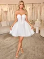 A-line Sweetheart Short/Mini Corset Wedding Dress