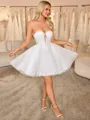 A-line Sweetheart Short/Mini Corset Wedding Dress