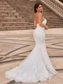 Trumpet/Mermaid Tulle Sweetheart Sleeveless Court Train Wedding Dresses