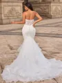 Trumpet/Mermaid Tulle Sweetheart Sleeveless Chapel Train Wedding Dresses