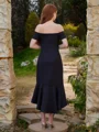 Sheath Off-the-Shoulder Asymmetrical Dress