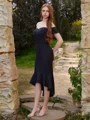 Sheath Off-the-Shoulder Asymmetrical Dress