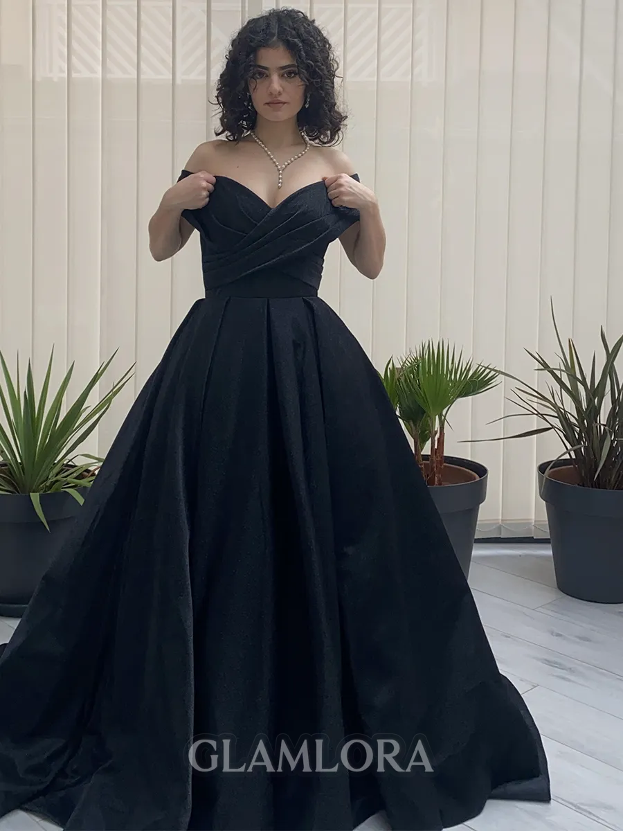 Unique Ball-Gown Off-the-Shoulder Other Sweep Train Prom Dress