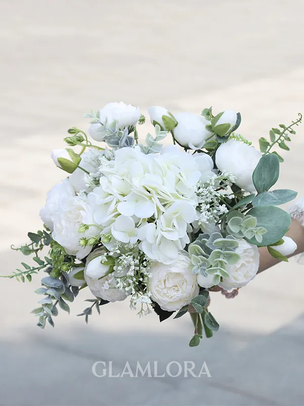 Free-Form Fascinating Silk Flower Bridal Bouquets