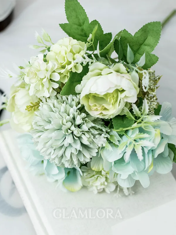 Beautiful Free-Form Silk Flower Bridal Bouquets