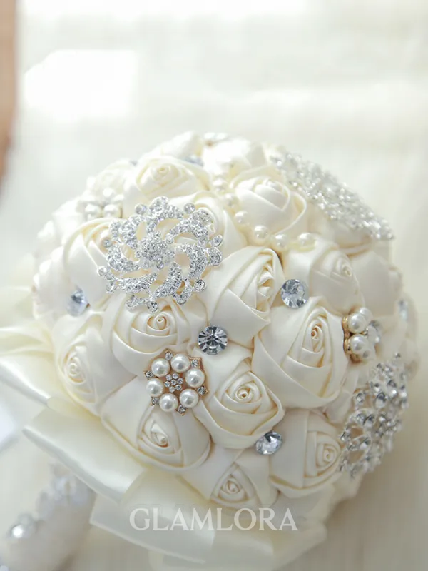 Luxurious Round Artificial Flower Bridal Bouquets