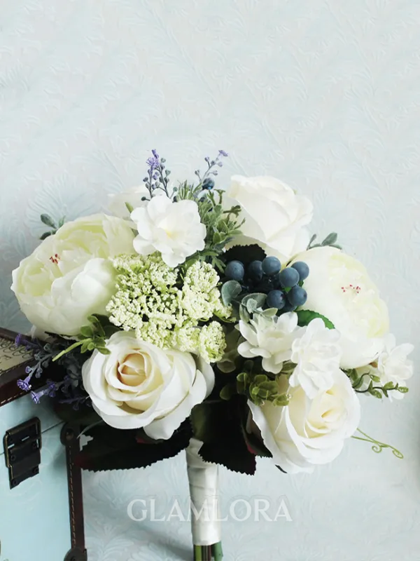 Fascinating Free-Form Silk Flower Bridal Bouquets