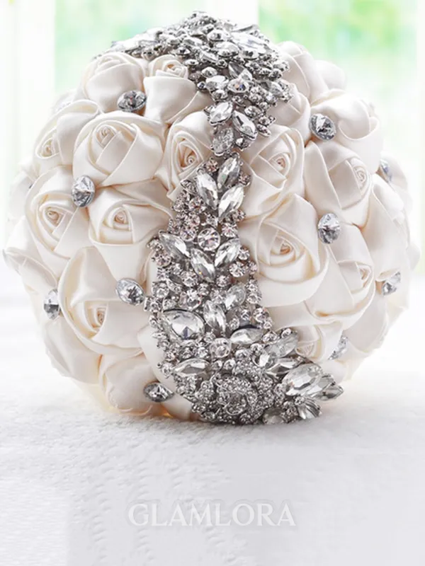 Gorgeous Round Artificial Flower Bridal Bouquets