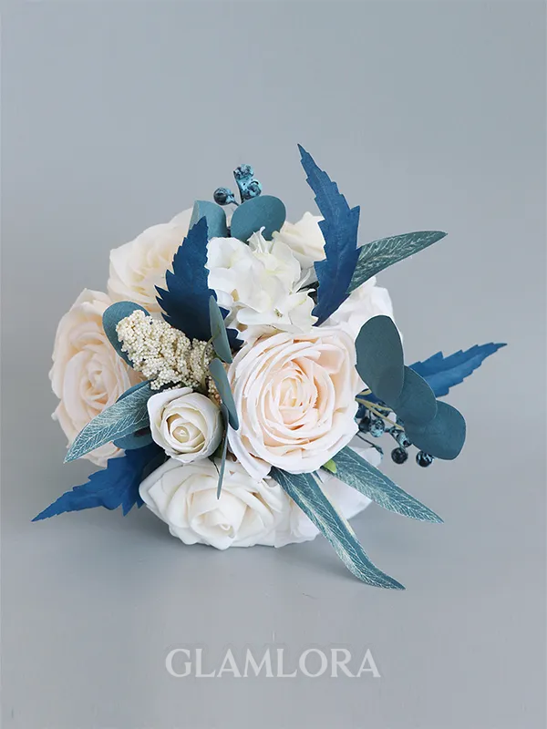 Fascinating Free-Form Silk Flower Bridal Bouquets