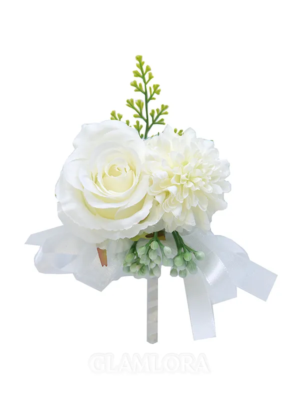 Delicate Free-Form Silk Flower Boutonniere(Sold in a single piece)