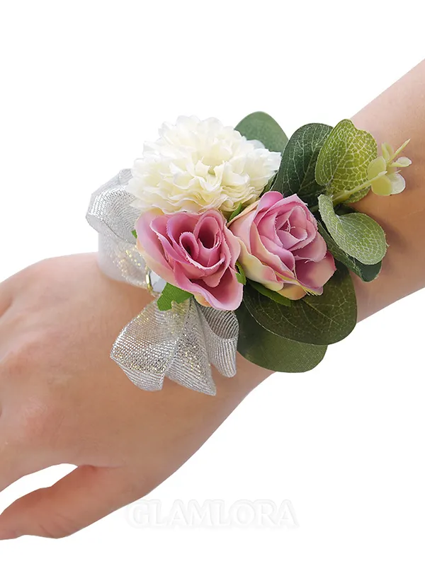 Fascinating Free-Form Cloth Wrist Corsage