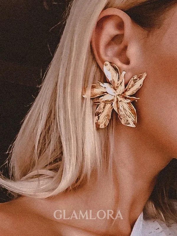 Women's Unique Floral Metal Hot Sale Earrings