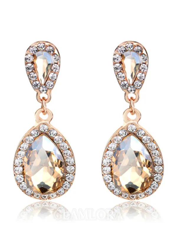 Vintage Alloy With Rhinestone Women's Earrings