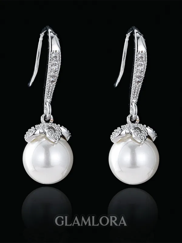 Simple Alloy With Imitation Pearl Earrings