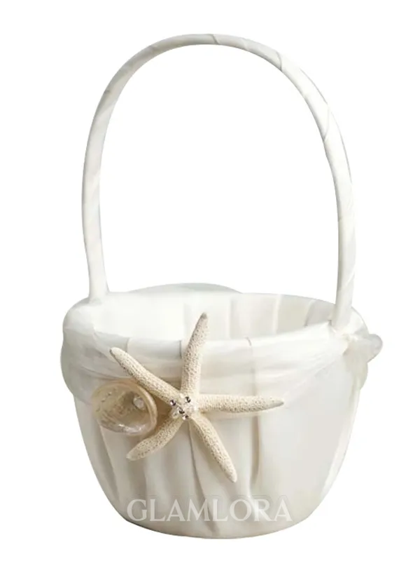 Advanced Flower Basket In Cloth With Starfish