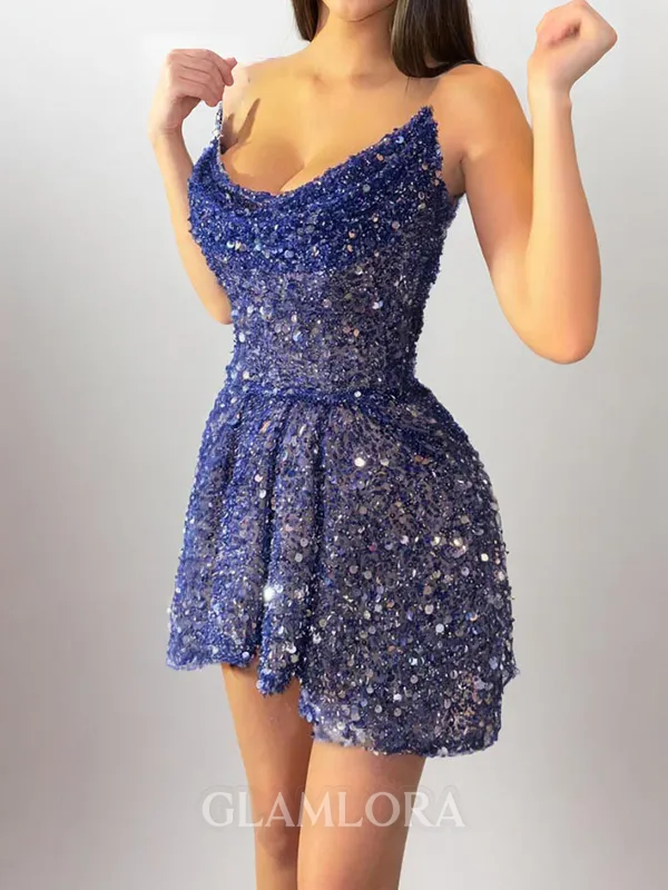 Delicate A-line Straight Pleated Short/Mini Homecoming Dress