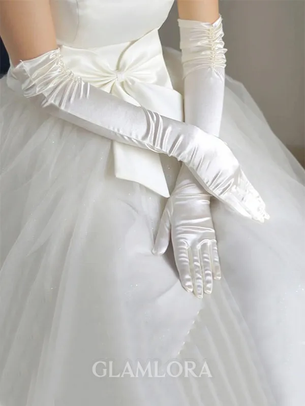 Simple Cloth Wedding Gloves