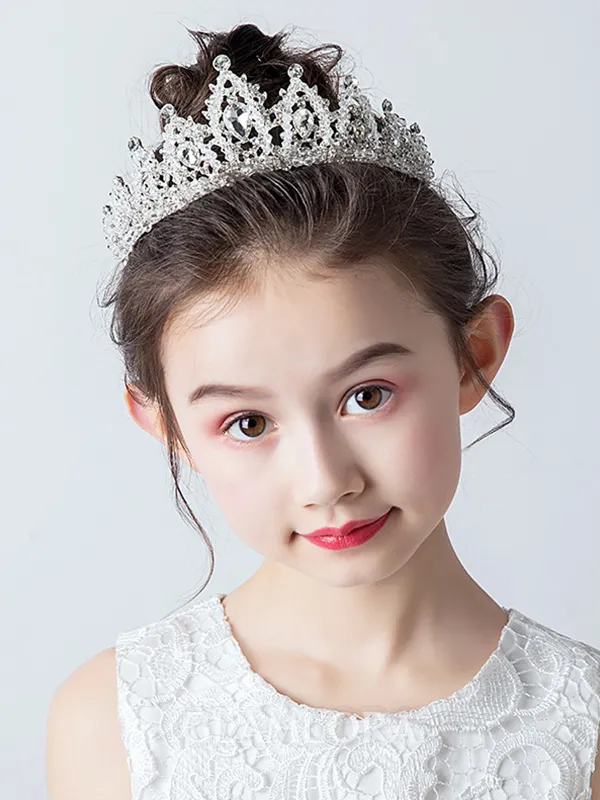 Fascinating Alloy With Rhinestone Tiaras