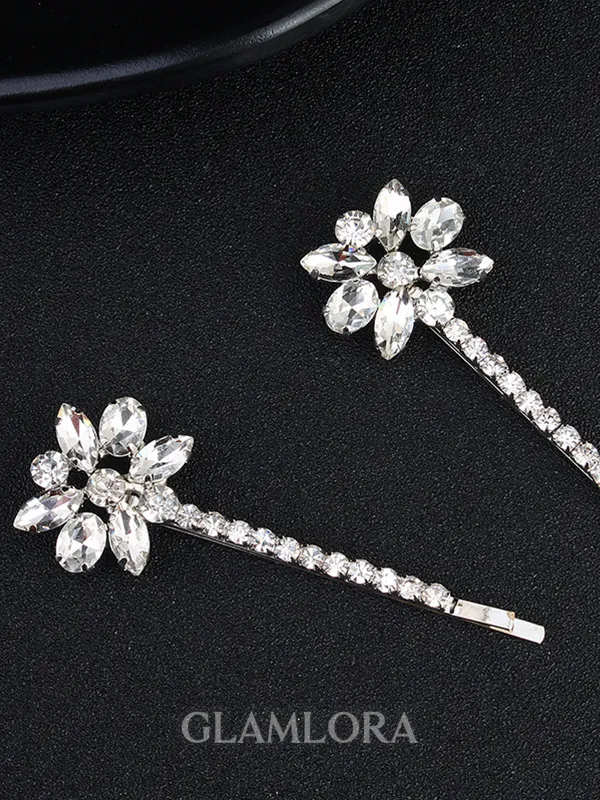 Pretty Alloy With Rhinestone Hairpins(2 Pieces)