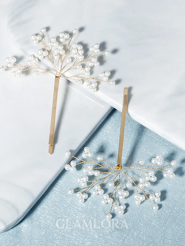 Elegant Alloy With Imitation Pearl Hairpins(2 Pieces)