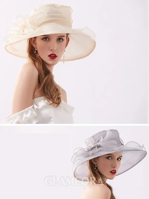 Ladies' Lovely Silk Flower Kentucky Derby Hats/Tea Party Hats