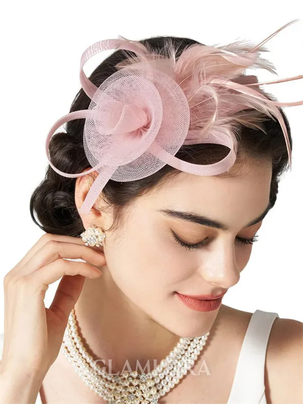 Ladies' Stunning Tulle With Feather Tea Party Hats