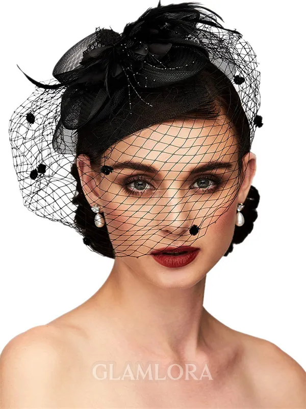 Ladies' Blooming Tulle With Silk Flower Tea Party Hats