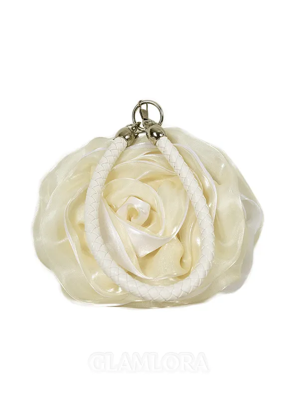 Charming Silk With Flower Evening/Party Handbags
