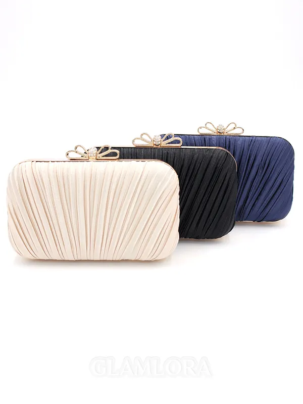 Exquisite Satin With Ruched Evening/Party Handbags