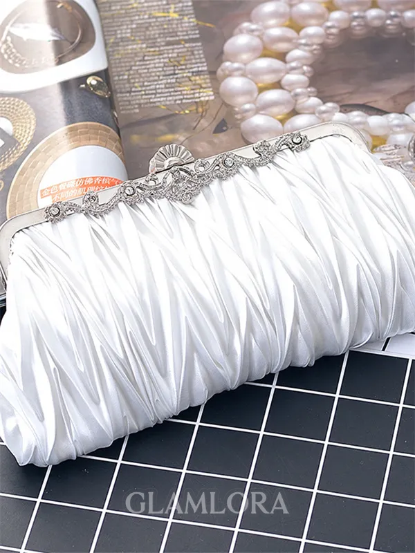 Elegant Satin With Rhinestone Evening/Party Handbags