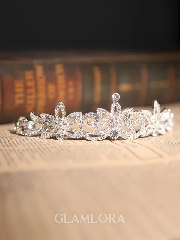 Gorgeous Clear Crystals Flower Wedding Headpieces